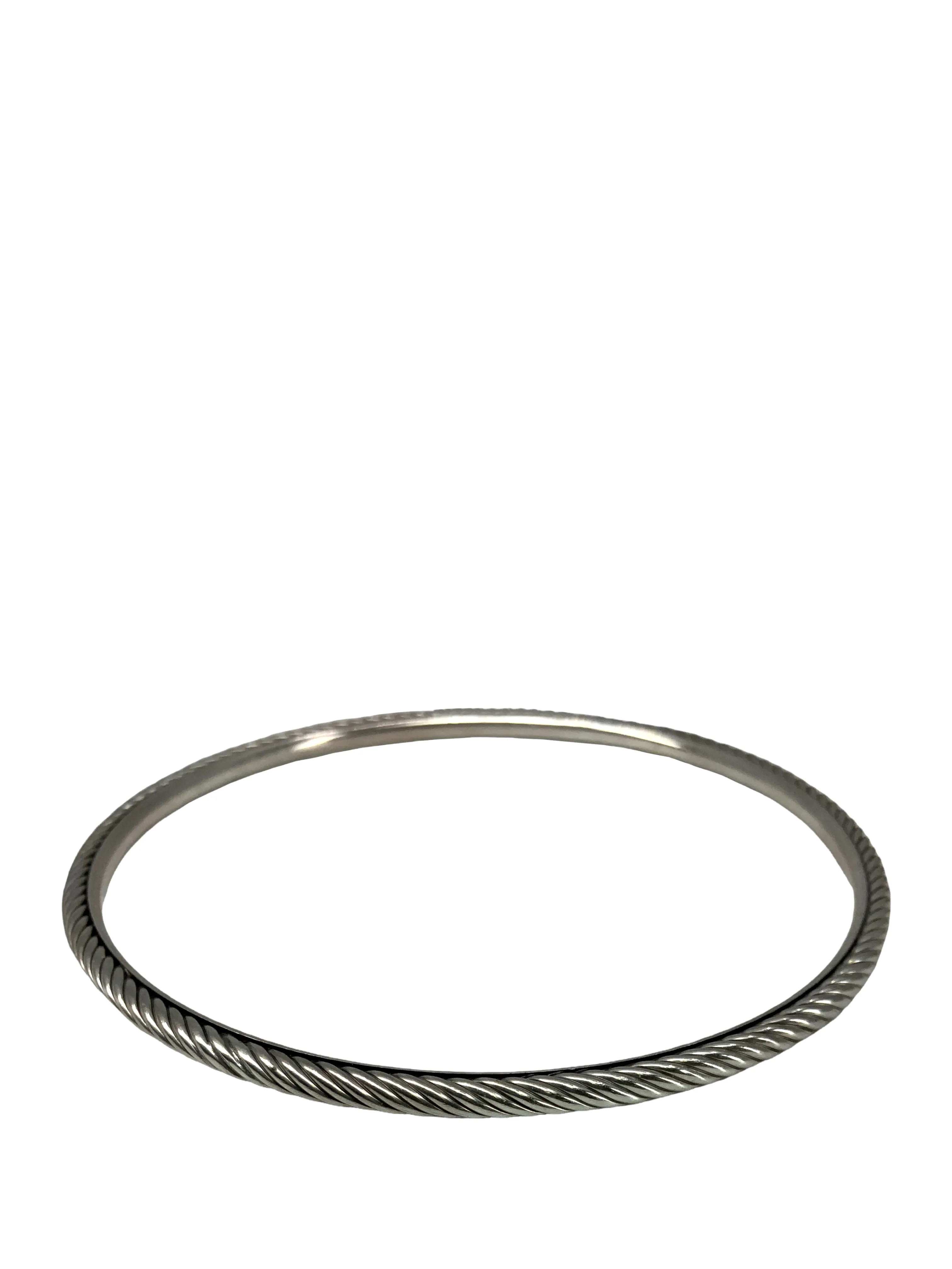 David Yurman Sterling Silver Cable Bangle Bracelet