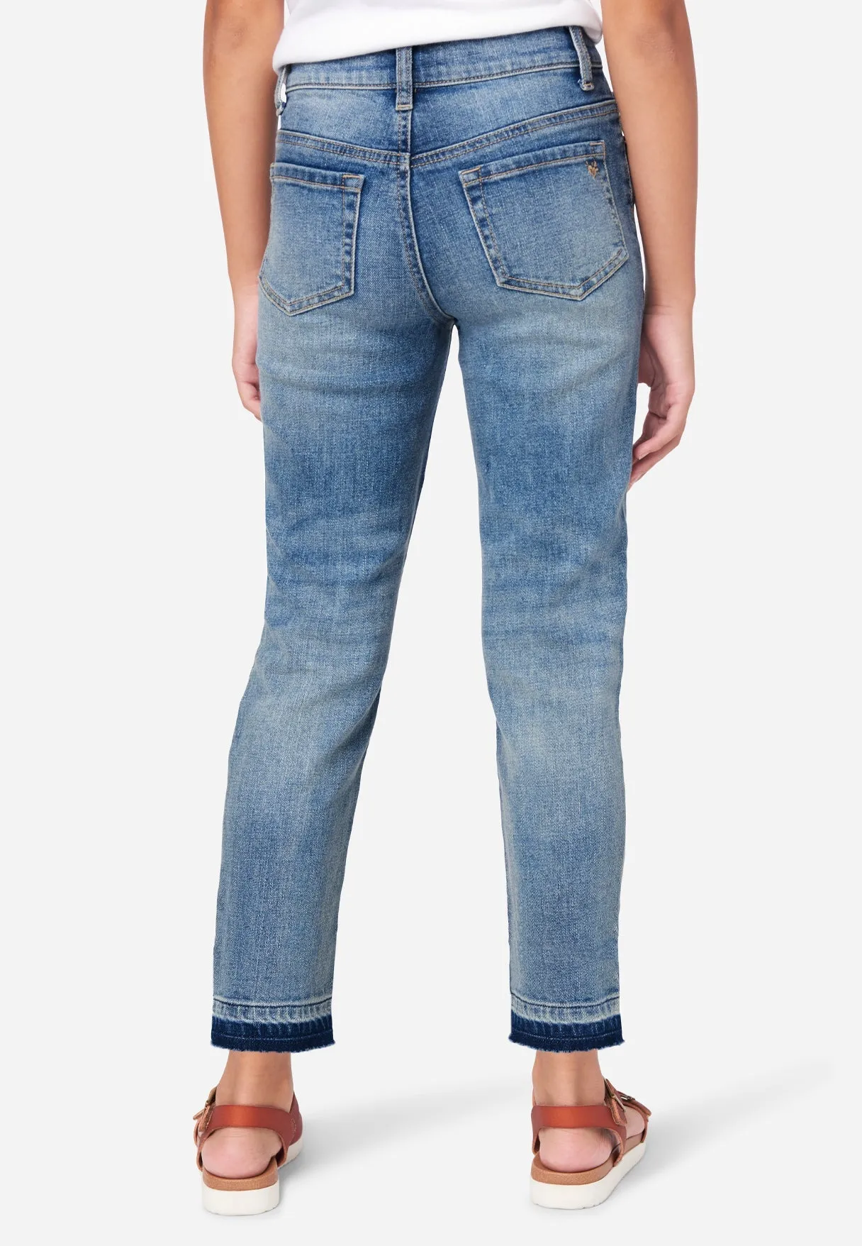 Destructed Mini Mom Jeans