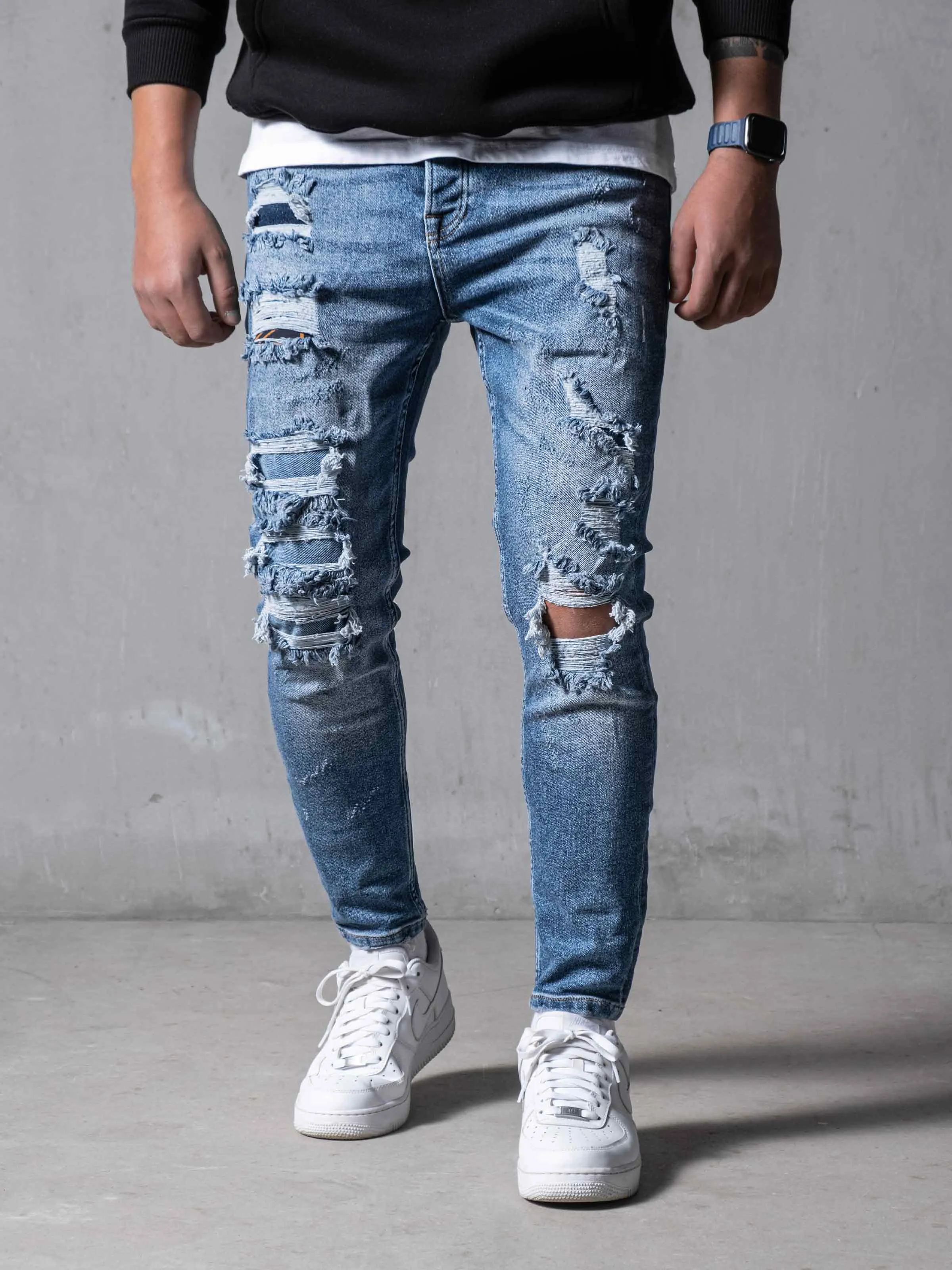 Distressed Denim Jeans