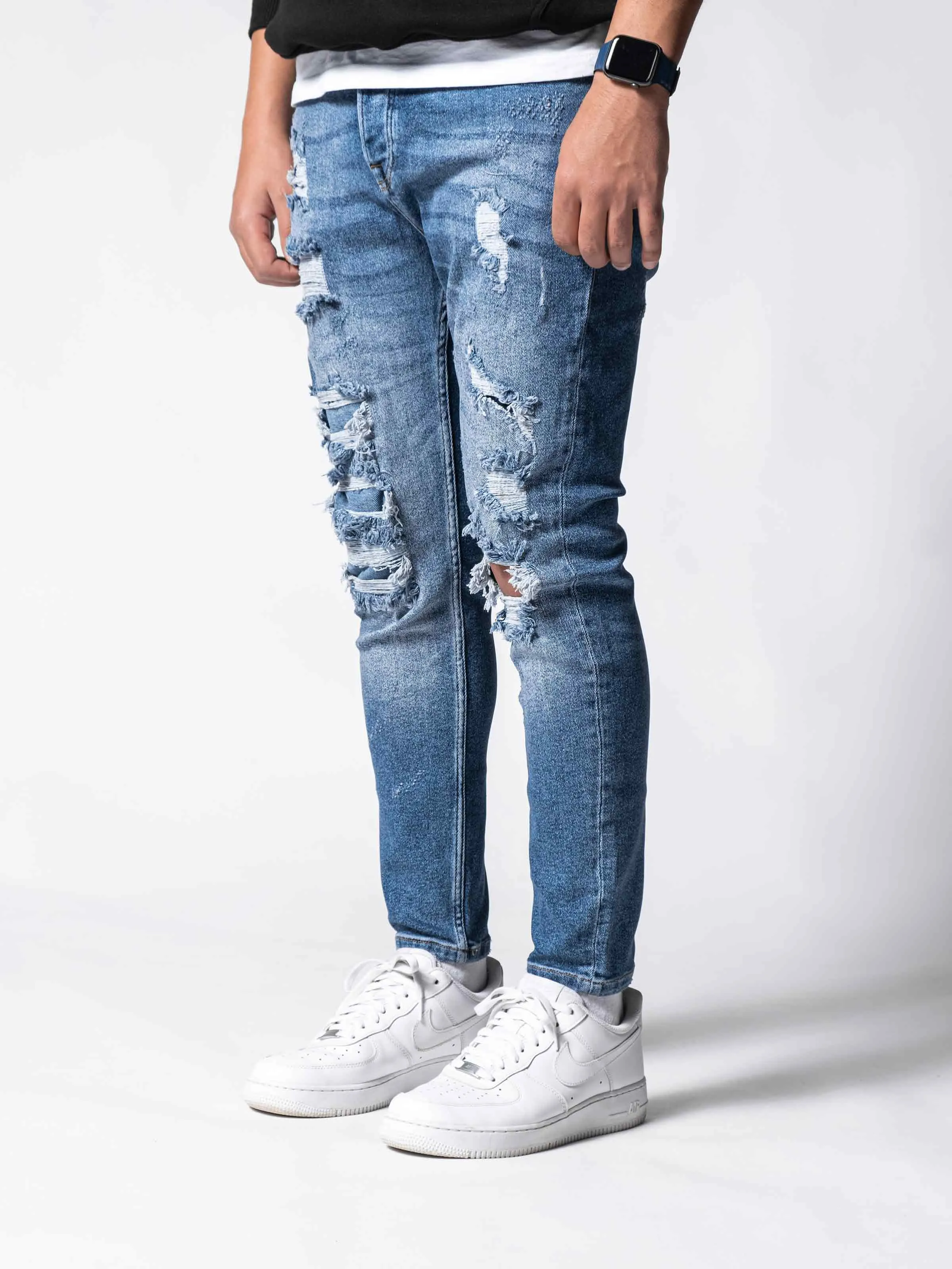 Distressed Denim Jeans