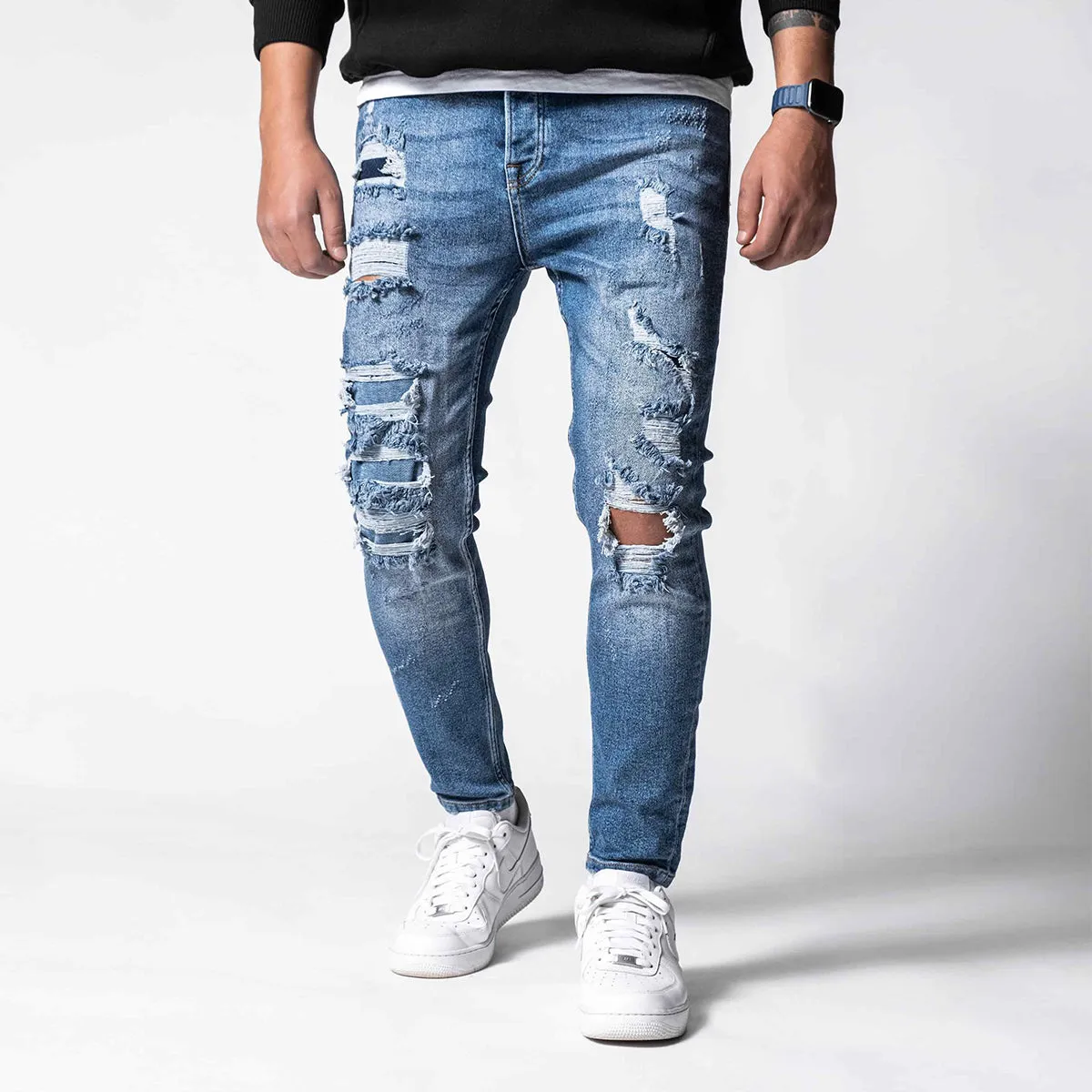 Distressed Denim Jeans