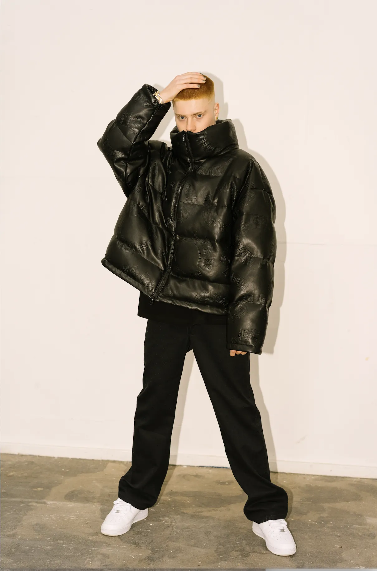 DONCARE (AFGK) "Puffer Leather Jacket" - Black