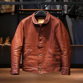 Einstein-style Goat Leather Jacket