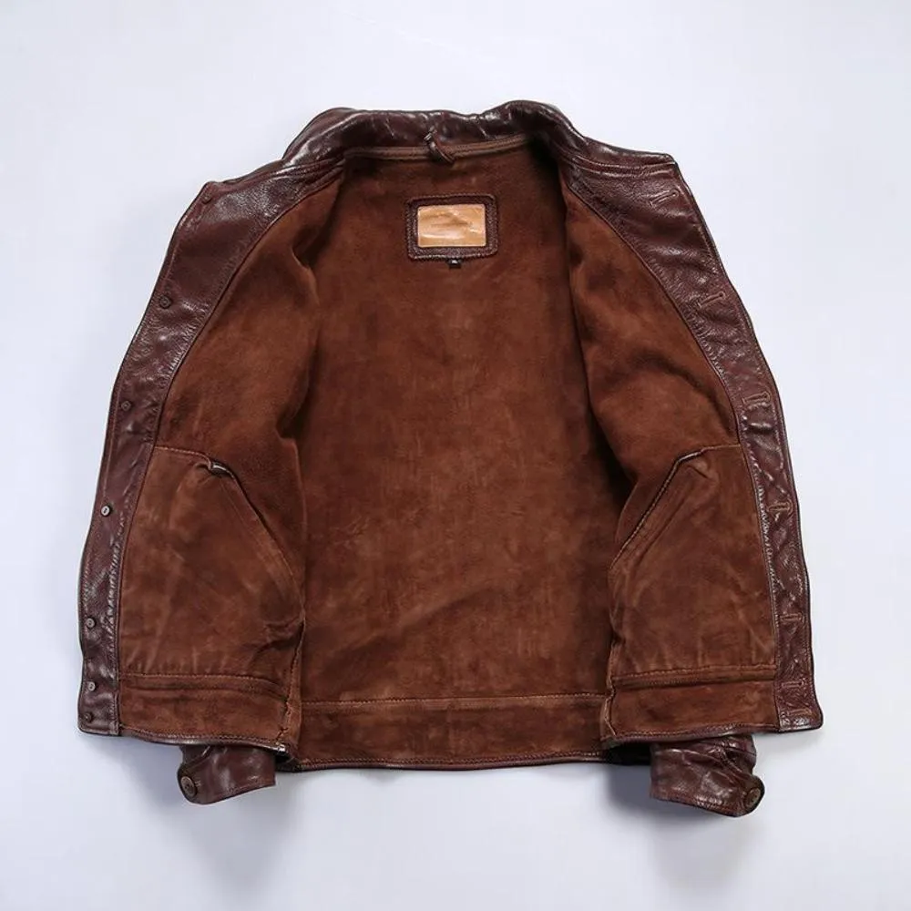 Einstein-style Goat Leather Jacket