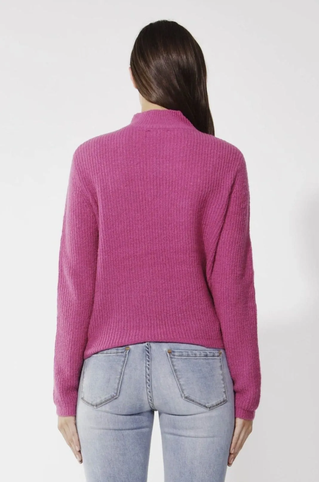 Fate   Becker Marty Turtleneck Knit Jumper in Boysenberry