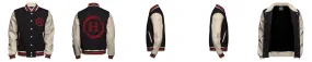 Faux Leather And Wool Letterman Jacket