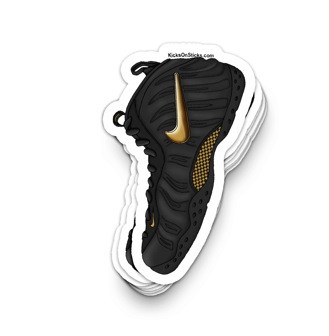 Foamposite Pro "Black Metallic Gold" Sneaker Sticker