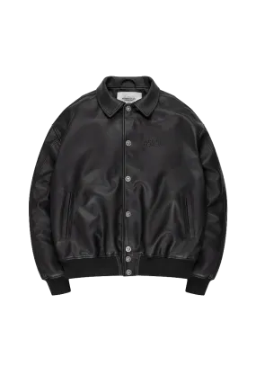 HEAVY HEART LEATHER JACKET BLACK