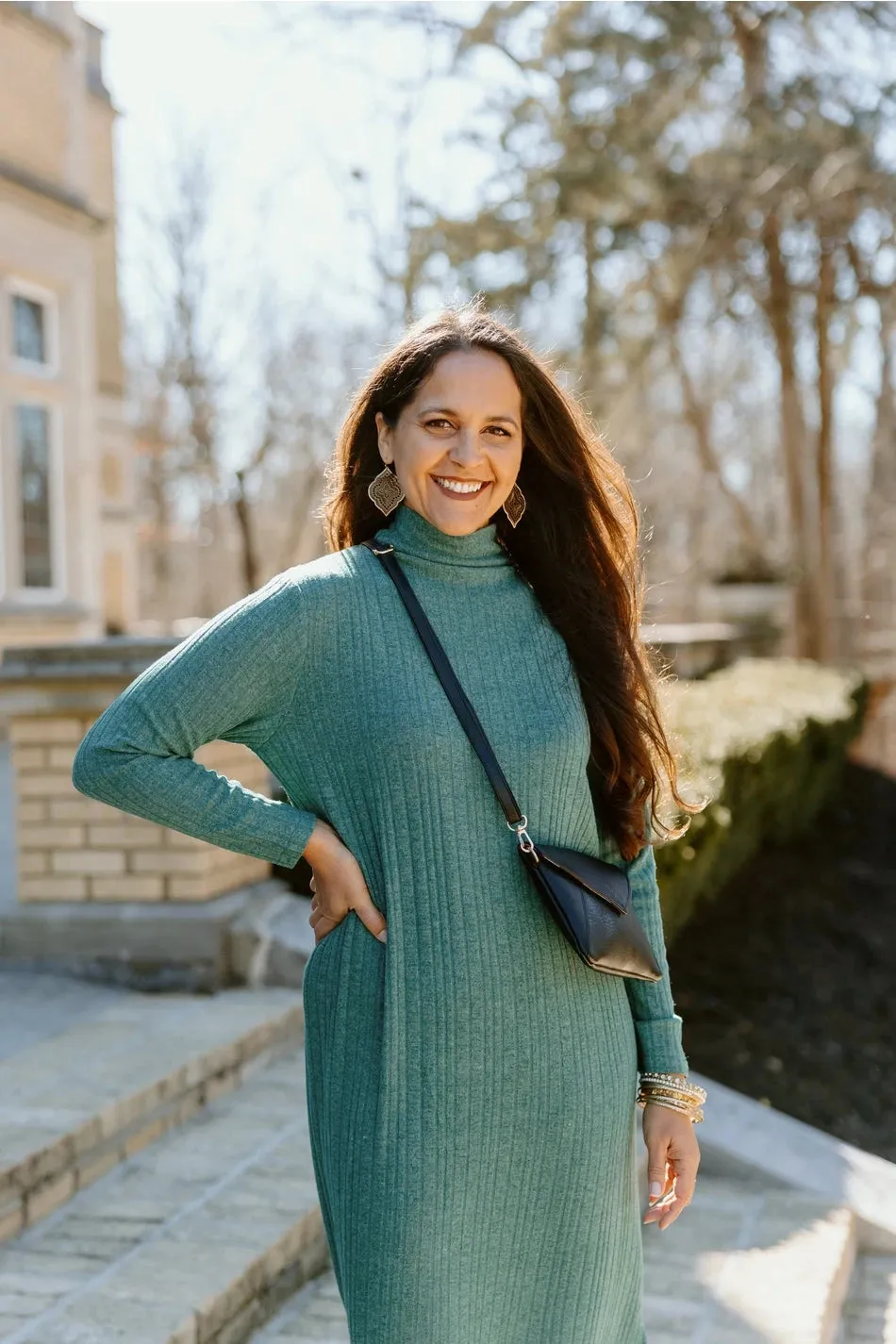 Jade Turtleneck Dress