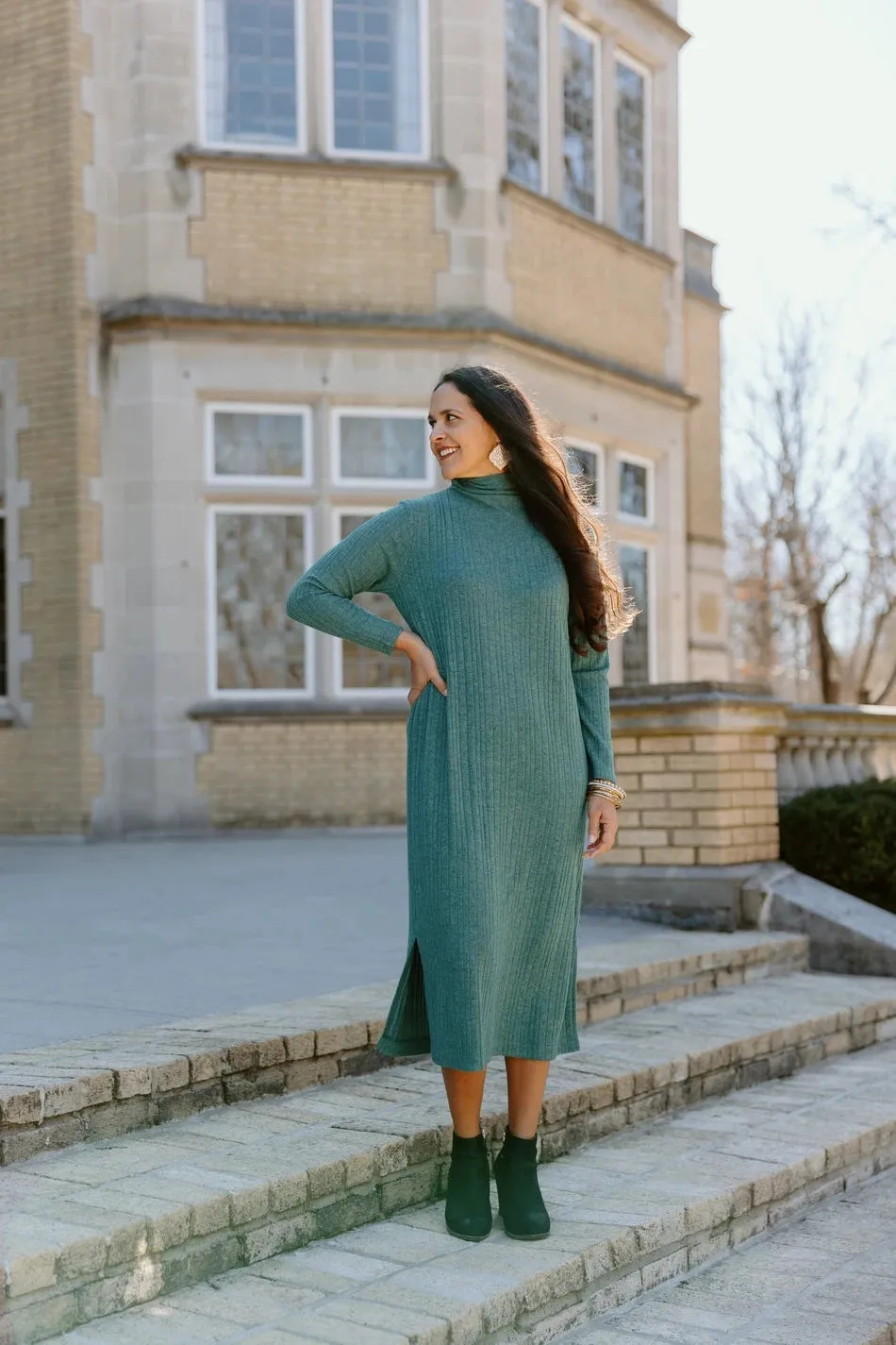 Jade Turtleneck Dress