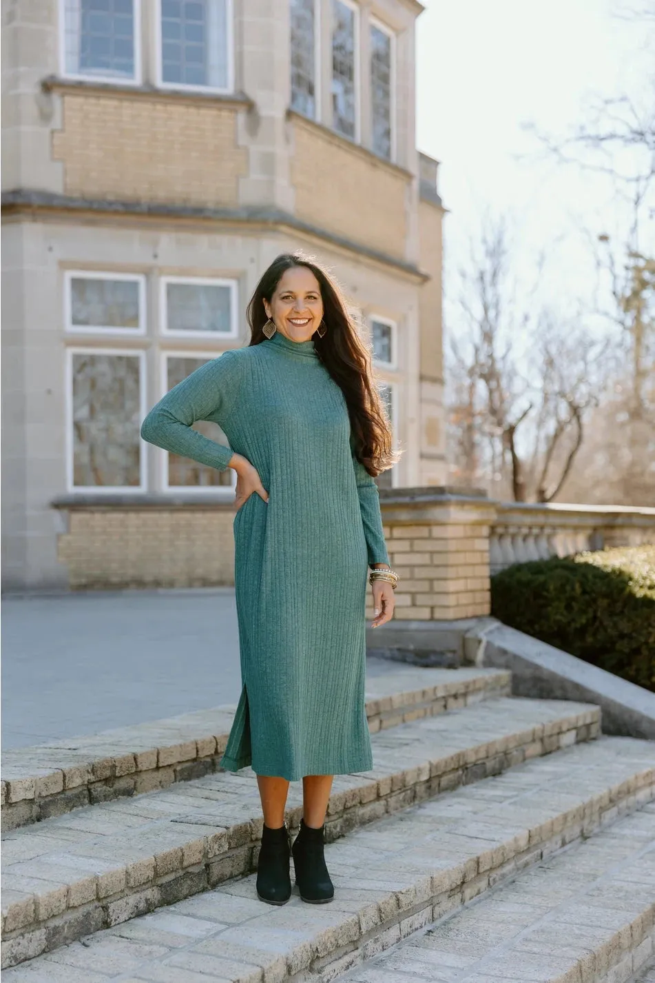 Jade Turtleneck Dress