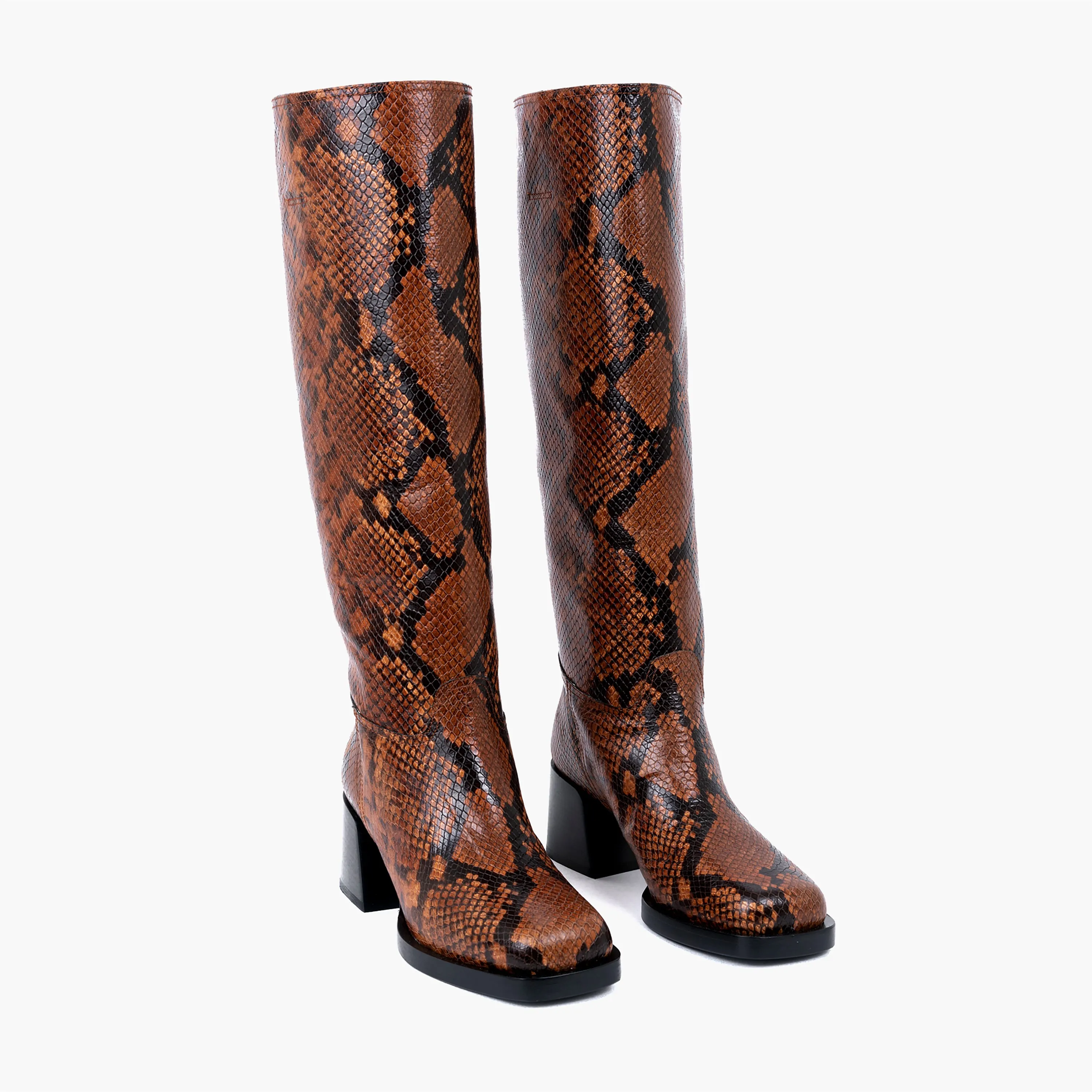 Joan High Boot Caramel Python