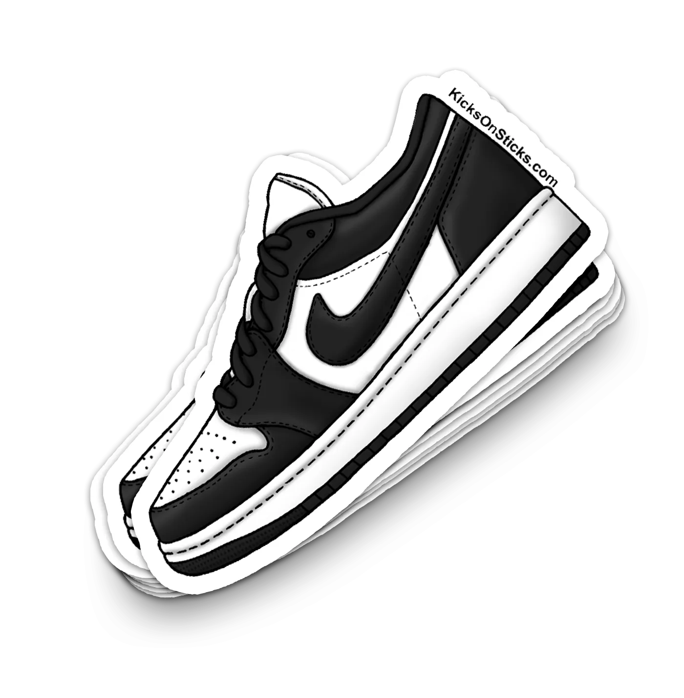 Jordan 1 Low "Panda" Sneaker Sticker