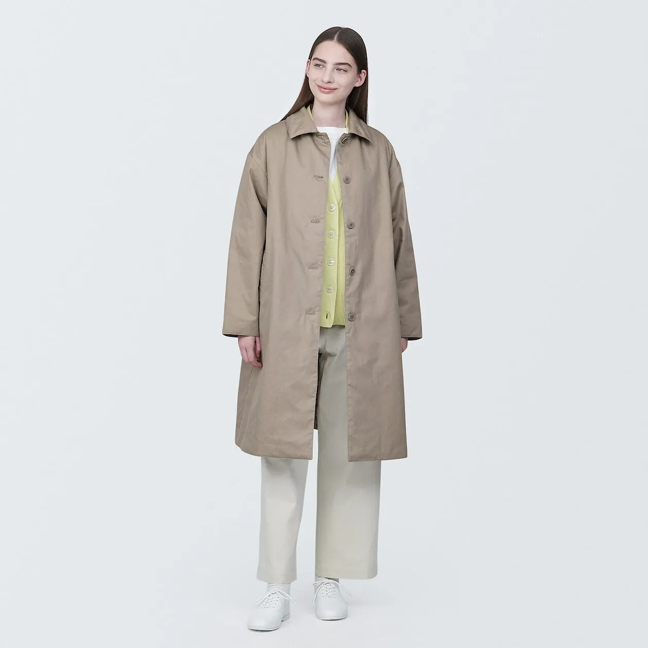 Kapok Blend Padded Long Coat