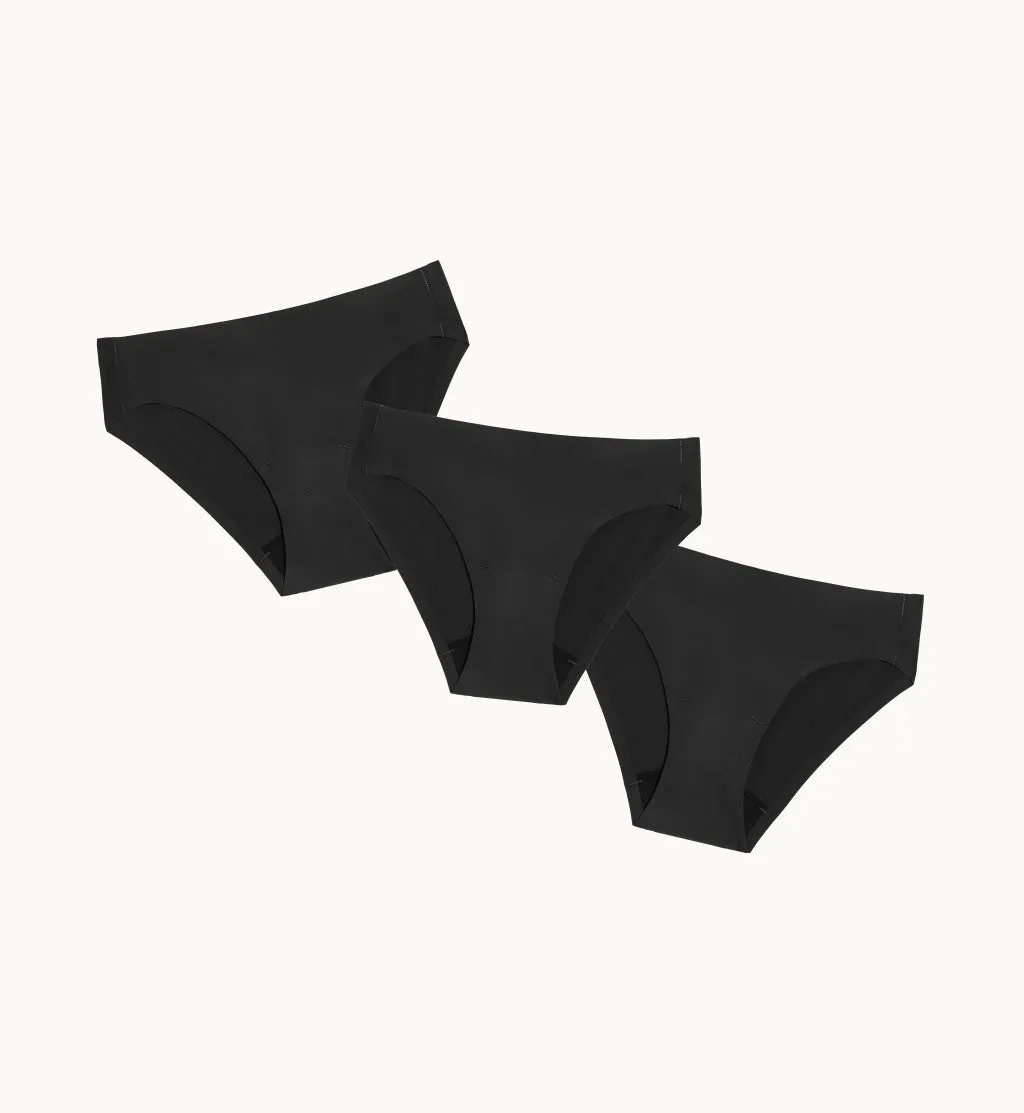 (Kit Item) Everyday Leakproof Underwear LTD Color Black 3-Pack | Boyshort