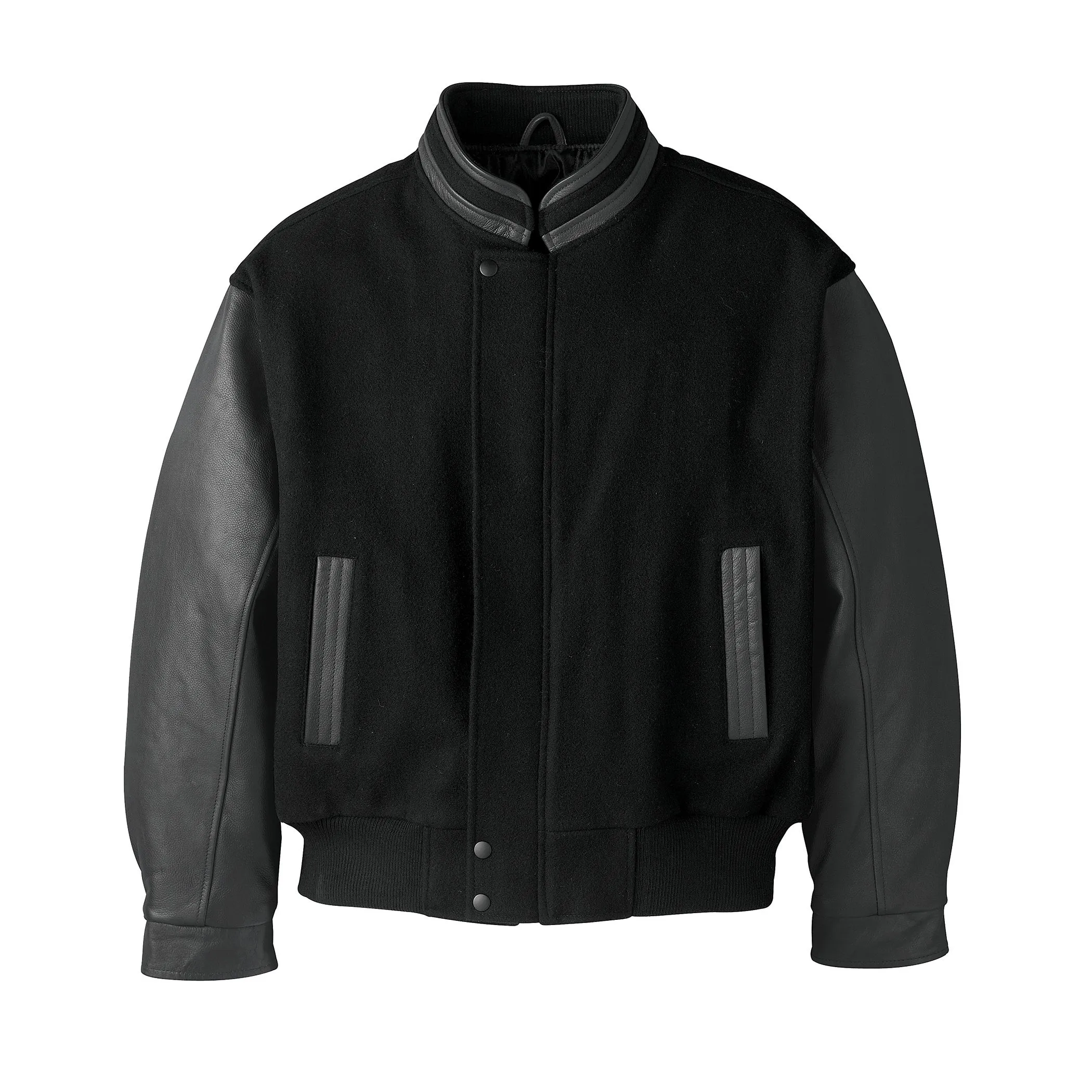 L00227 - Graduate - Men's Melton & Leather Insulated Jacket