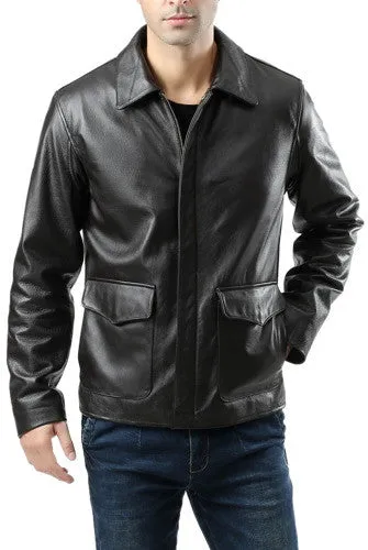 Landing Leathers Men Voyager Indy-Style Goatskin Leather Adventurer Jacket