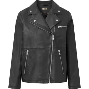 Leah biker jacket in soft and delicious leather / 50854 - Black (Nero)