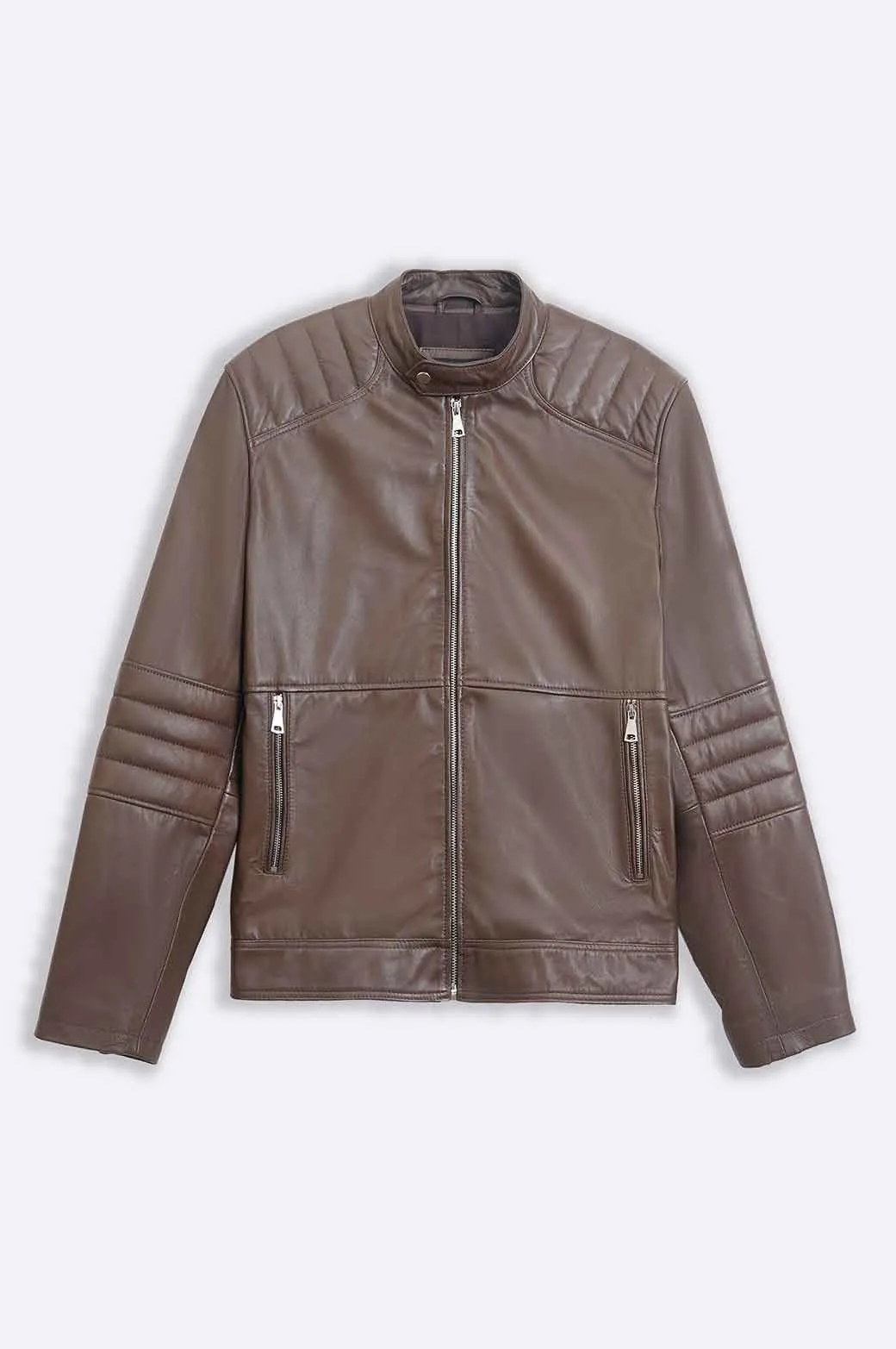 LEATHER BIKER JACKET