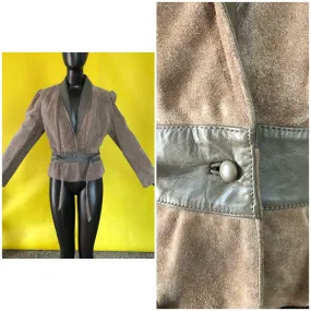 Leather Suede combo Vintage 80s Jacket by Wilson’s Leather