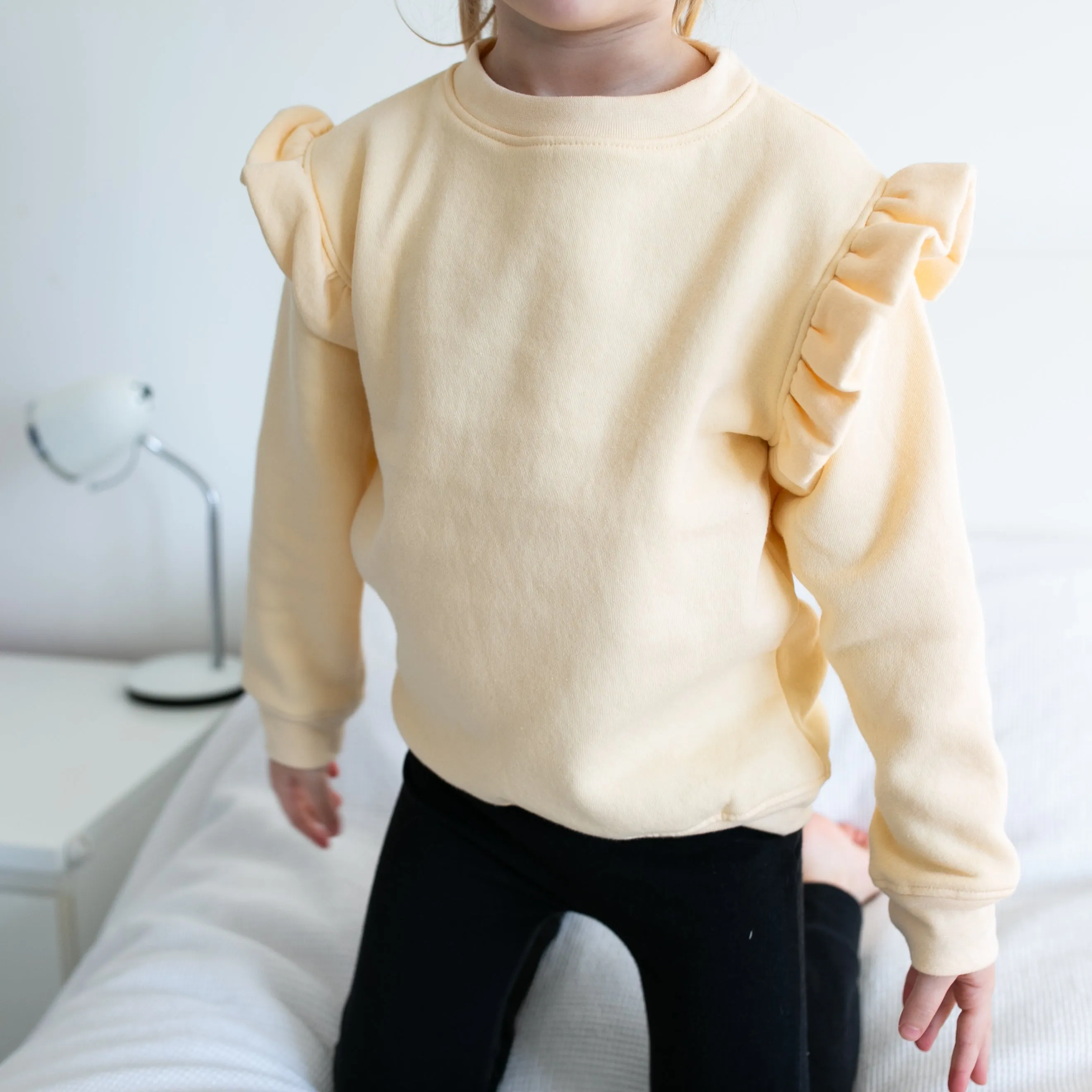 Lemon frill sleeve Sweatshirt