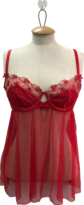 Lounge Underwear Red Isadora Babydoll Lingerie UK M