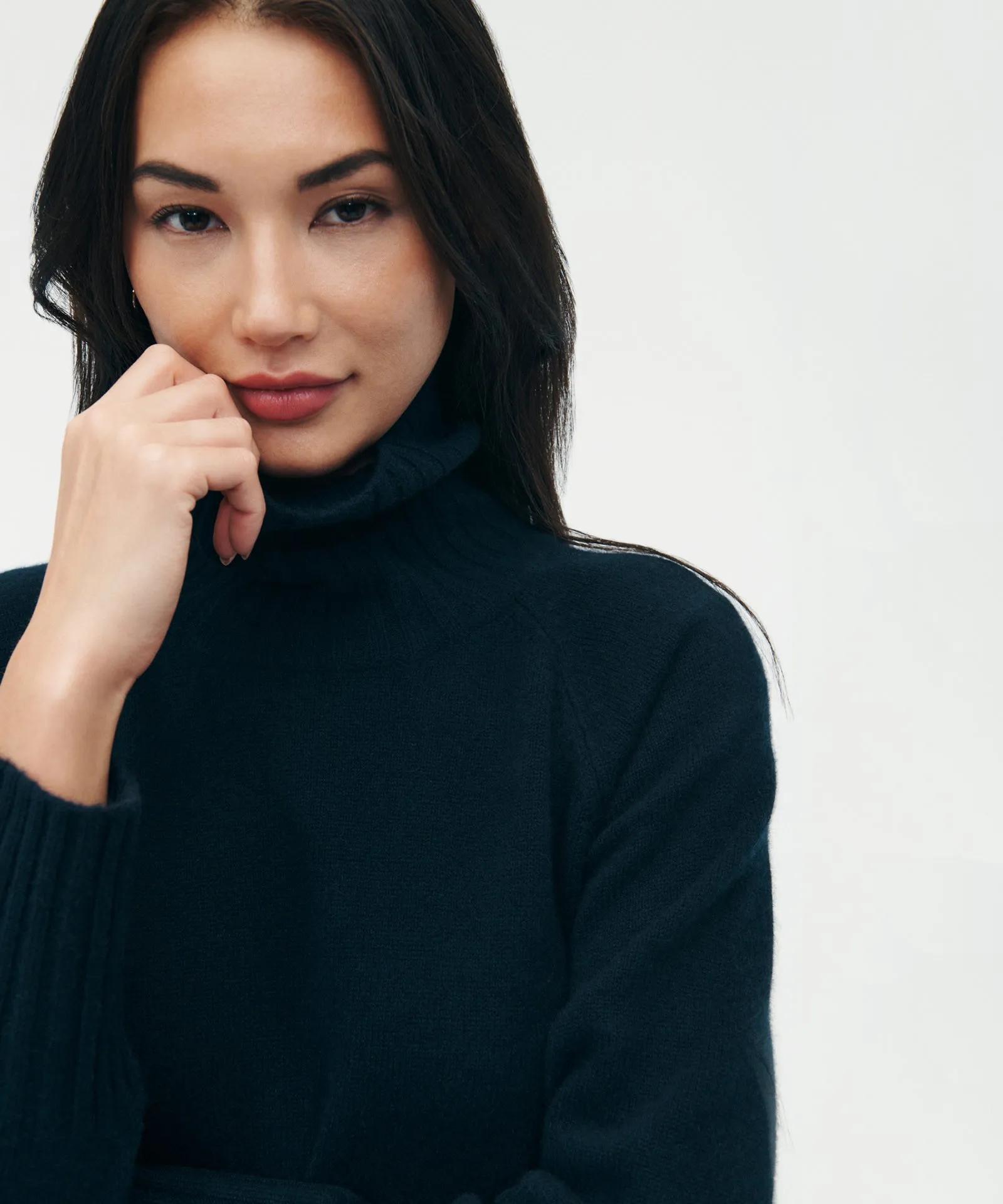 Luxe Cashmere Turtleneck Dress