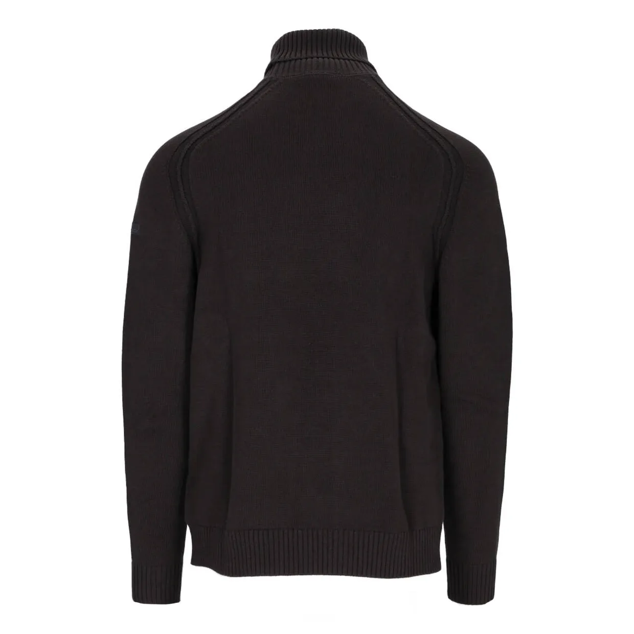 Maglione Uomo RRD Knit Cotton Plain Turtleneck Verde Scuro