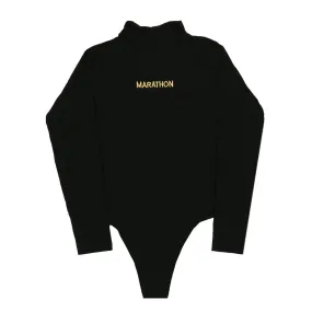 Marathon Turtleneck Bodysuit - Black