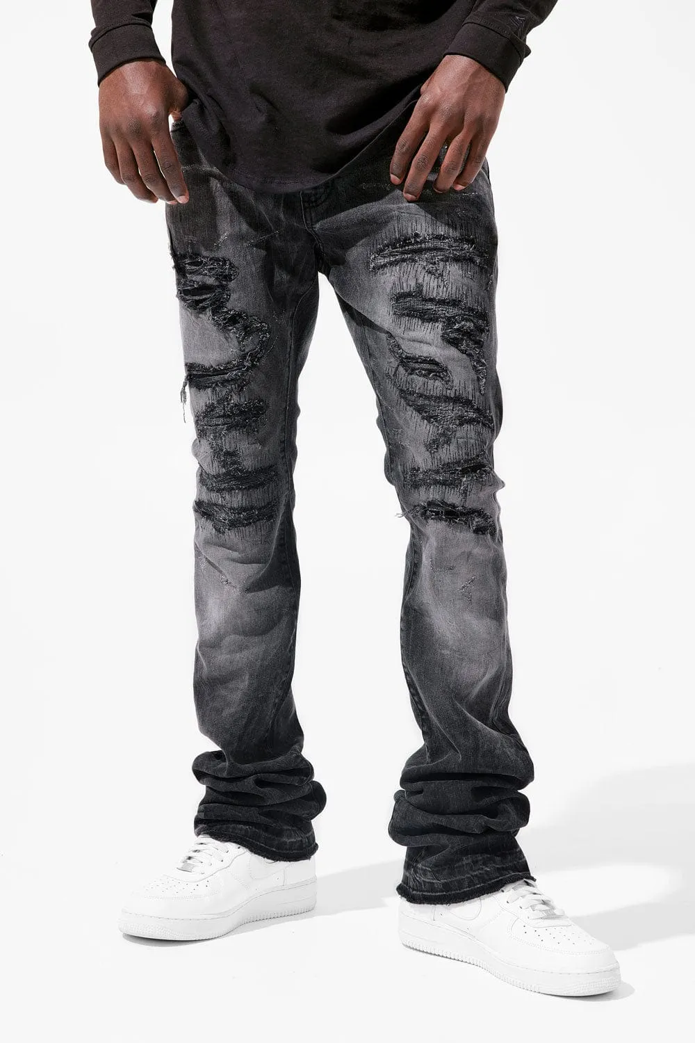 Martin Stacked - Crouching Tiger Denim (Industrial Black)