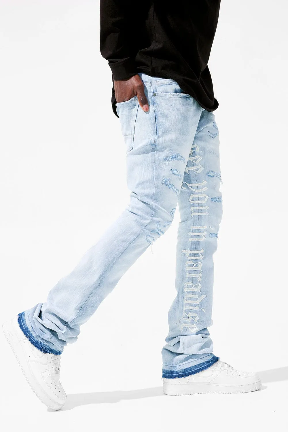 Martin Stacked - See You In Paradise Denim (Ice Blue)