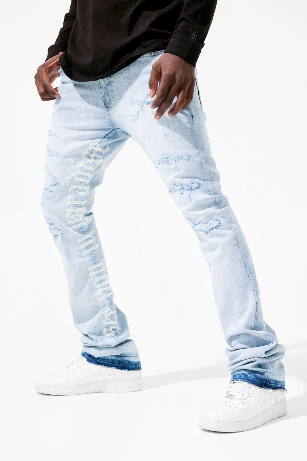 Martin Stacked - See You In Paradise Denim (Ice Blue)