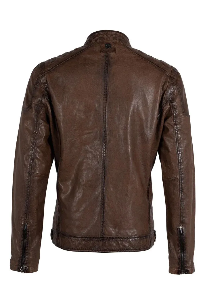 Men's Mauritius | Natico CF Leather Jacket | Brown