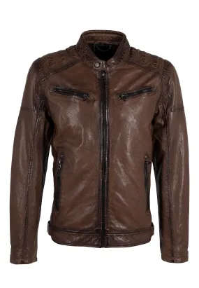 Men's Mauritius | Natico CF Leather Jacket | Brown