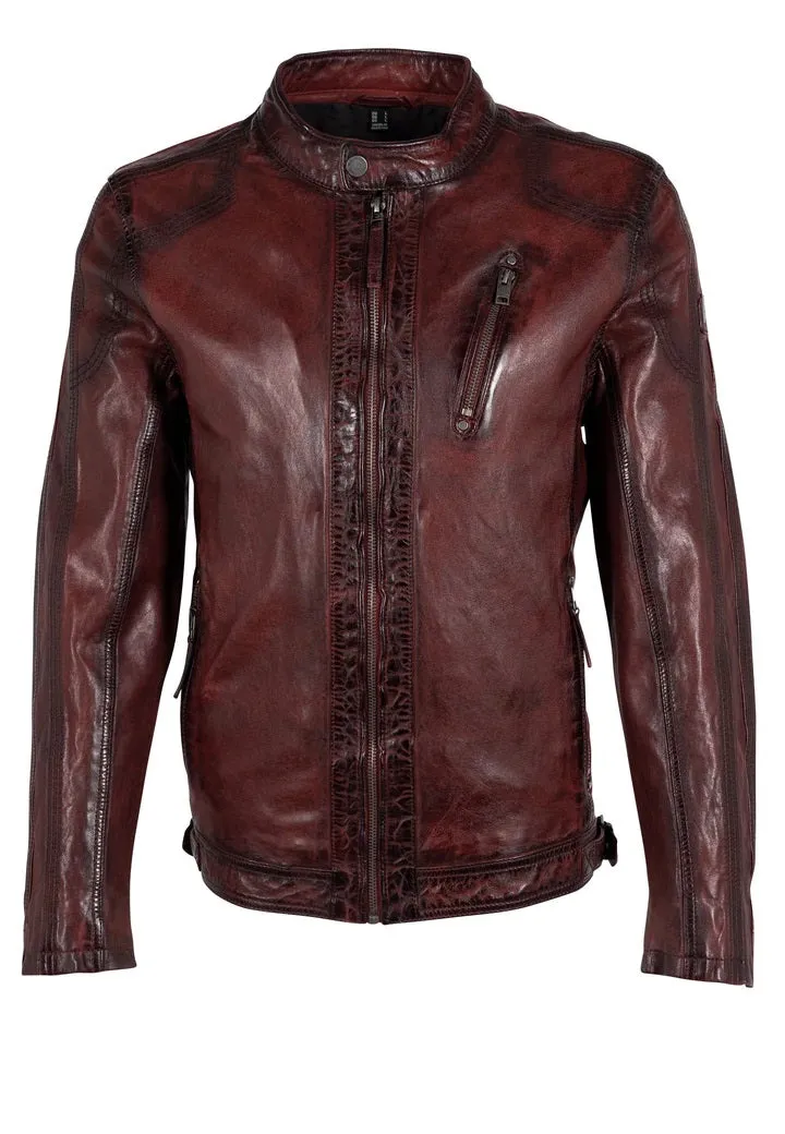 Men's Mauritius | Rakva Leather Jacket | Wine