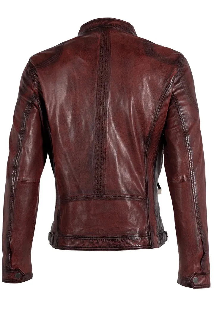 Men's Mauritius | Rakva Leather Jacket | Wine