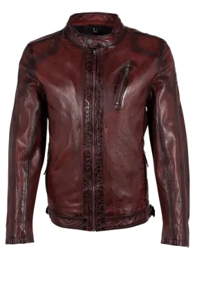 Men's Mauritius | Rakva Leather Jacket | Wine