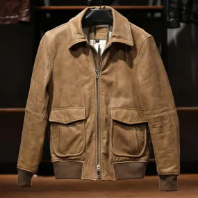 Men's Top-grain Leather Jacket