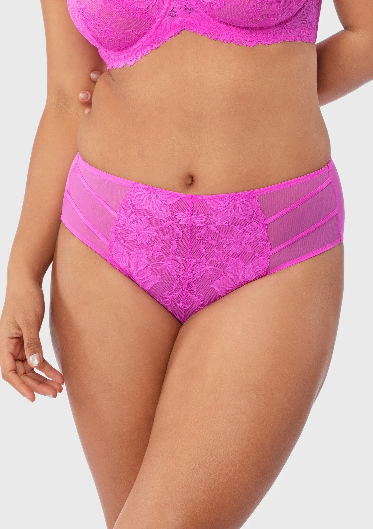 Pretty In Petals High-Rise Barbie Pink Lace Brief Underwear