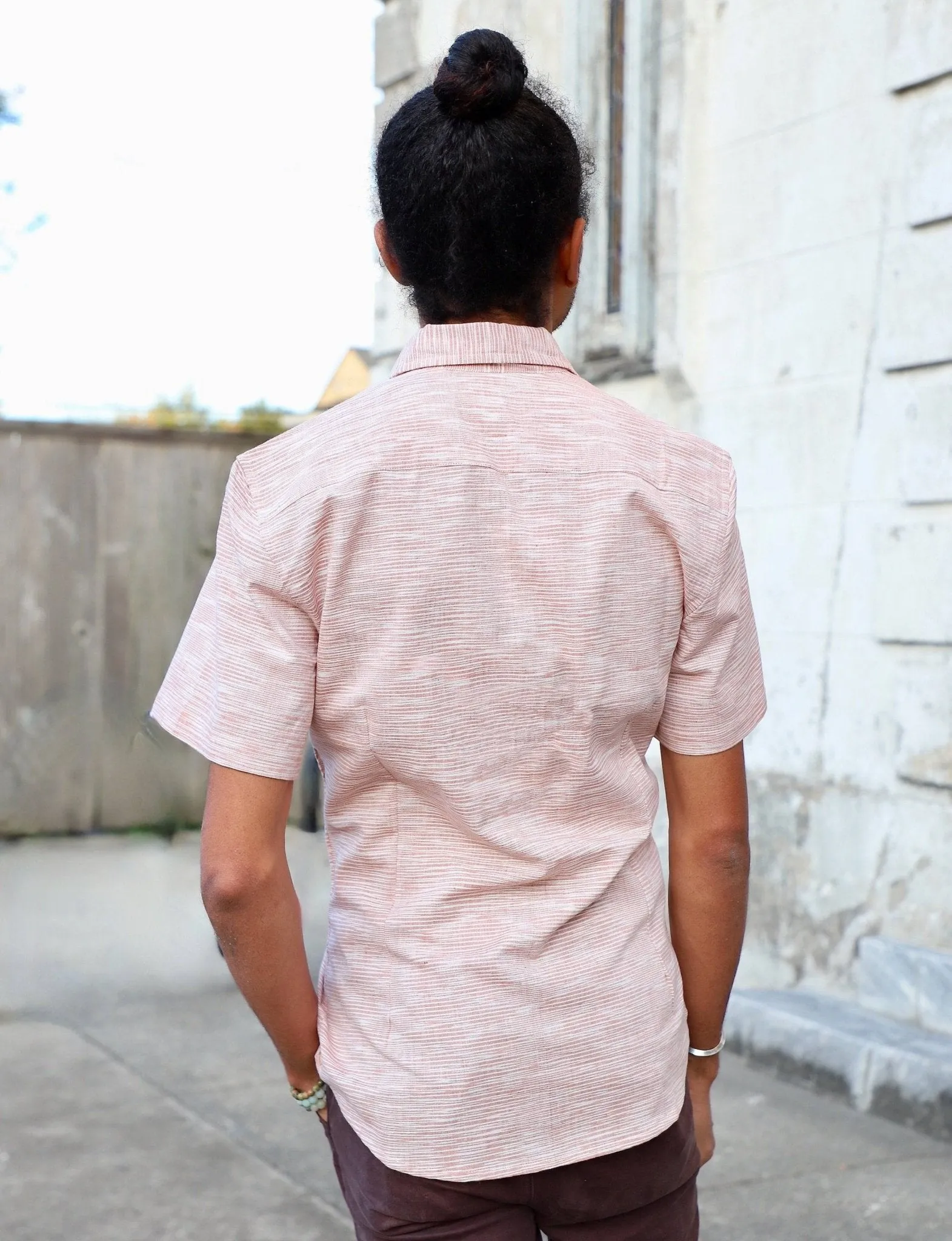 Salmon Men's Button Down Shirt