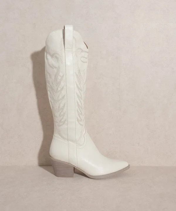 Samara  Embroidered Tall Cowboy Boot