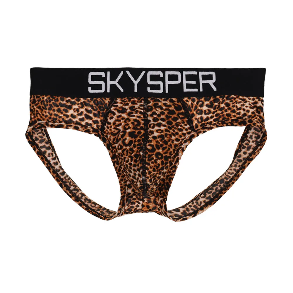 SG08 - SKYSPER Men's Jockstrap Underwear Athletic Supporter Leopard Print