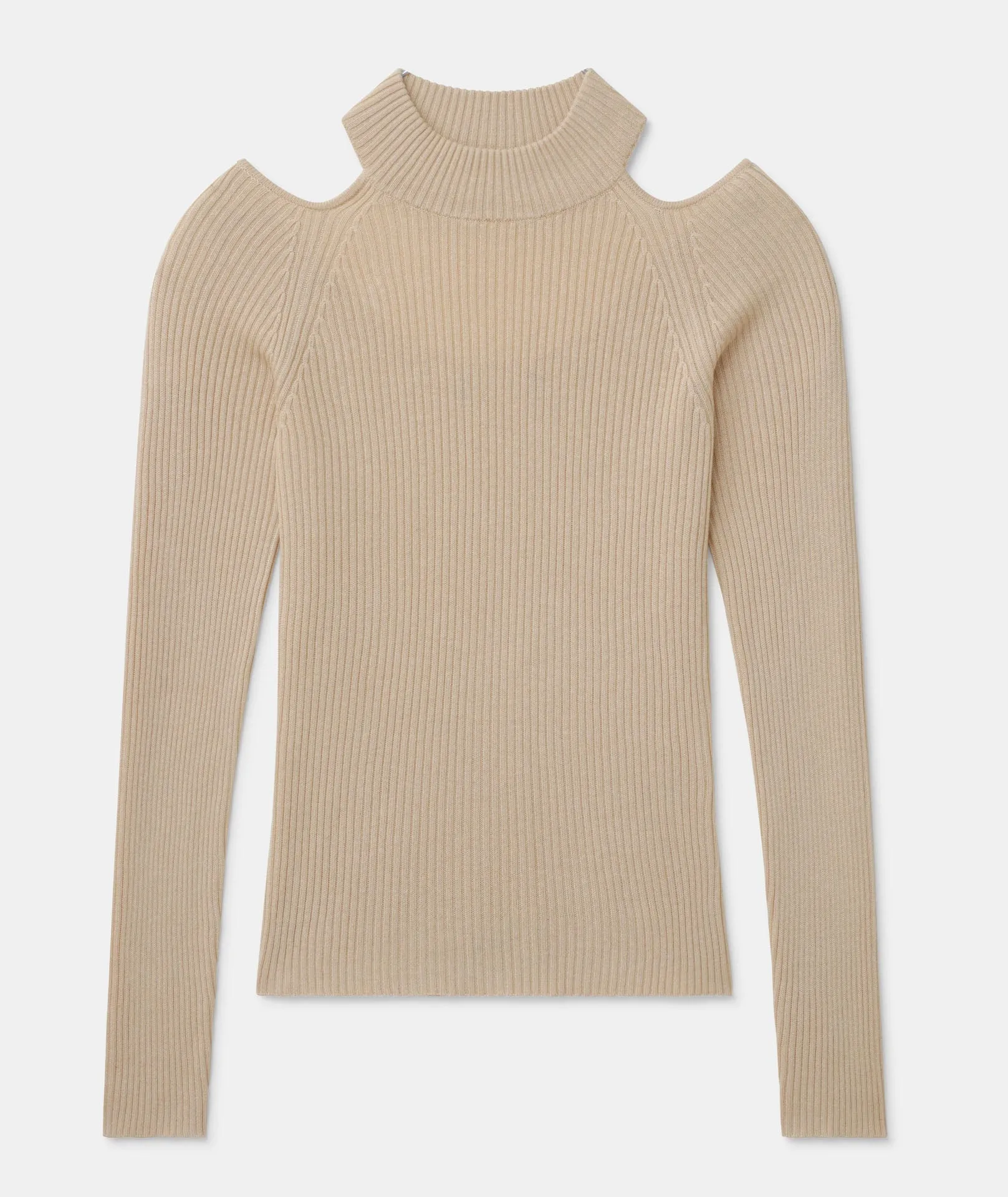 Silk Cashmere Cutout Turtleneck