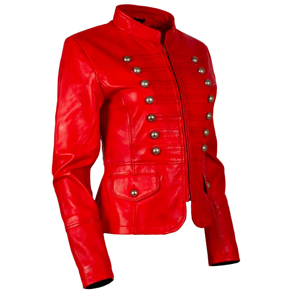 T5J4 Women’s Military Parade Jacket - Red