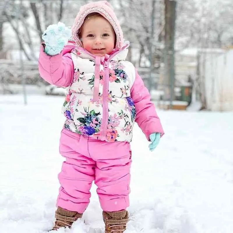 The Road Coat Down - Pink Floral