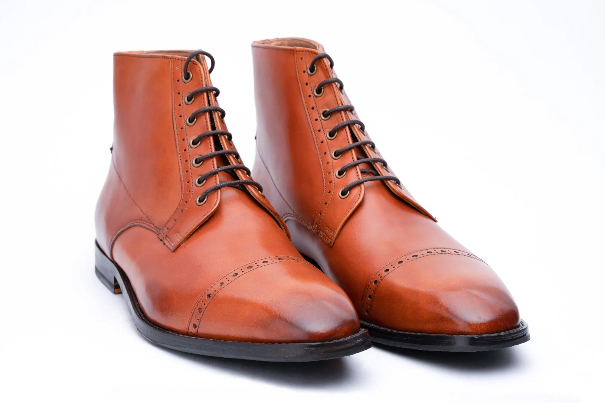 toecap Half  brogue Derby boot