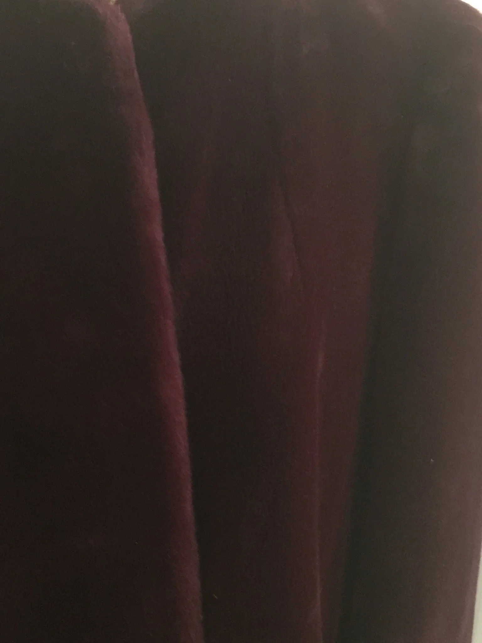 Vintage Burgundy Faux Fur Coat