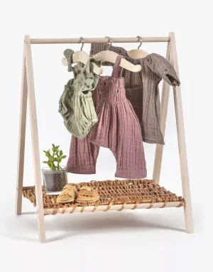 Wendy Wood/Wicker Dolls Clothes Rack